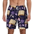 thumbnail image 2 of Goofa Lavender Flowers Printed Men's Swim Trunks Board Shorts Quick Dry Mens Swimming Trunks with Compression Liner,Breathable Fit Hawaii Beach Shorts-3X-Large, 2 of 9