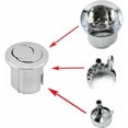 thumbnail image 2 of Botón de descarga de tiro corto de media luna de doble presión estilo D2D AH0001800R Compatible con el botón pulsador de inodoro con tanque de descarga ROCA D2D 822043001, 2 of 5