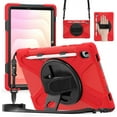 thumbnail image 1 of Funda para Samsung Galaxy Tab Tab S11 (11 pulgadas) 2025 SM-X730/SM-X736B, funda protectora a prueba de golpes para niños con soporte para lápices, correa de mano giratoria 360 y soporte, correa de, 1 of 9