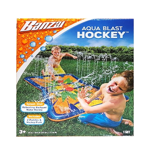 lichten Toevoeging ijzer Banzai Aqua Blast Hockey Splashing fun Water Play Set ages 3 up 42" X 26" -  Walmart.com