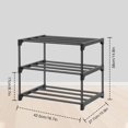 thumbnail image 4 of WWS-3-Tier Small Shoe Racks, Narrow Shoe Rack for 6-8 Pairs Shoe Storage,Kids Shoe Racks for Small Place,Lightweight Stackable Shoe Shelf Organizer for Closet,Black, 4 of 4