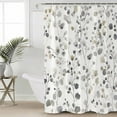 thumbnail image 2 of Gray Botanical Shower Curtains for Bathroom Waterproof Fabric Bath Curtains Decor Bath Tub Curtain Rustic Spring Summer Floral Leaves Decorative Shower Curtain Sets with 12 Hooks, 72x72 Inch, 2 of 6