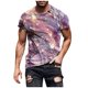 thumbnail image 1 of European And American Round Neck Casual Ethnic Style Retro Printed Short Sleeve T-shirt Top 3XL, 1 of 5