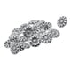 thumbnail image 5 of 40 botones de metal de 2 estilos de 18 mm, botones decorativos para prendas de vestir para manualidades y flor y laberinto, 5 of 9