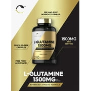 L Glutamine Capsules | 1500mg | 240 Count | by Carlyle