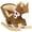 Brown, variant on Qaba Baby Rocking Horse Plush Animal Rocker with Realistic Sound, Soft Velvet Riding Horse with Safety Belt and Foot Pedals for Ages 18-36 Months, Brown Wooden Rocker