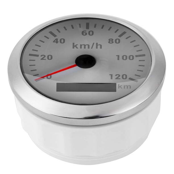 Indicador GPS, velocímetro GPS de 85 mm 120 km/h de acero inoxidable con retroiluminación para máquina de ingeniería de motocicleta de coche para barc,Velocímetro GPS, odómetro para barco, medidor GPS Higoodz Accesorio de coche