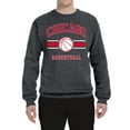 thumbnail image 2 of Wild Bobby City of Chicago CHI Basketball Fantasy Fan Sports Unisex Crewneck Sweatshirt, Charcoal, Large, 2 of 5