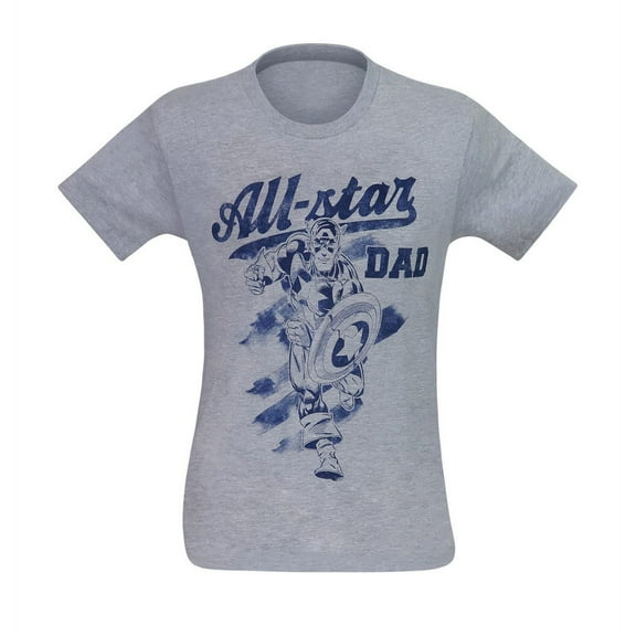 Captain America All-Star Dad Men's T-Shirt-2XLarge