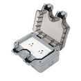 thumbnail image 1 of Outdoor Waterproof Power Outlet, 2 Sockets Waterproof Wall Power Socket 15A US Plug 110V  For Farm, 1 of 8