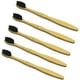 thumbnail image 1 of Cepillos de dientes manuales,cepillos de dientes de madera de bambú natural cepillo de dientes ecológico con cerdas negras suaves (5 piezas naturales) Vhermosa LKX-0427, 1 of 4