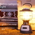 thumbnail image 1 of Lámpara de tienda de campaña para exteriores, lámpara colgante retro multifuncional con forma de caballo, lámpara portátil de batería seca de emergencia COB, lámpara recargable por USB, 1 of 4