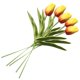 thumbnail image 4 of Mini flor artificial Oficina en casa Decoración floral Banquete de boda Decorativo PU Flor falsa, Naranja 5 piezas sidaley ZHF0582-02B, 4 of 6