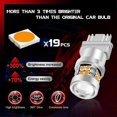 thumbnail image 2 of 4Pcs 3156 3157 T25 P27/7W Car LED Bulbs - 19SMD 3030 600LM Super Bright Amber Yellow LED Turn Signal Light - for Car Front/Rear Turn Signal Lamp Side, 2 of 5