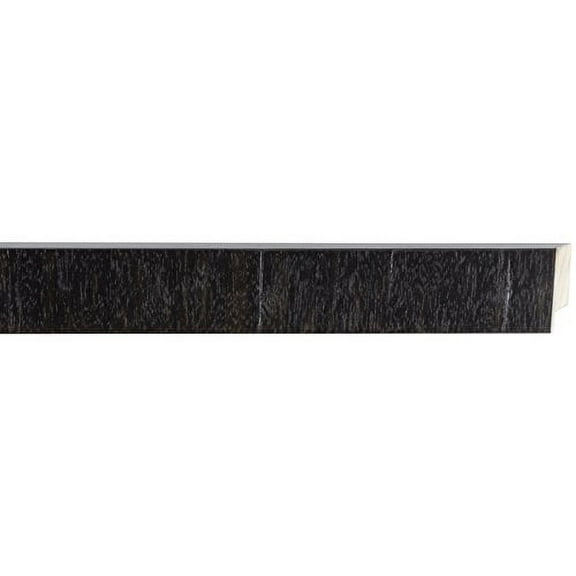 Picture Frame Moulding (Wood) 18Ft Bundle - Contemporary Black Finish - 1.375" Width - 1" Rabbet