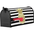 thumbnail image 2 of Mailbox Cover, Yellow Pineapple Black White Stripes Mailbox Wrap Magnetic Mailbox Covers for Garden Yard Outdoor Decoration,Farmhouse Home Mailbox Post Box Cover Wraps Standard Size 18"x21", 2 of 6