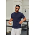 thumbnail image 3 of COOFANDY Men's Short Sleeve Mock Turtleneck Knit Sweater Casual Pullover T-Shirts Solid Lightweight Tee, 3 of 6