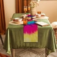 thumbnail image 4 of Linen Tie Dye Table Runner Hippie Table Decoration and Supply for Home Kitchen Dinning Room (13" x 108"), 4 of 5