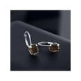 thumbnail image 2 of 2.40 Ct Oval Brown Smoky Quartz 925 Sterling Silver Earrings, 2 of 4