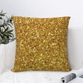 thumbnail image 4 of Pofeuu Gold Glitter Print Double-sided plush pillowcase Square Throw Pillow Covers Pillows Cover for Living Room Bedroom Sofa Couch Cushion Cover（No pillow core）-12"x12", 4 of 7