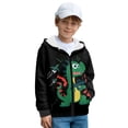 thumbnail image 3 of Chririnla Funny Dinosaur Pattern Fleece Sweatshirt for Kids and Boys - Lightweight Trendy Top with Long Sleeve for Daily Wear and Sports, 3 of 7