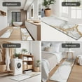 thumbnail image 5 of White Marble Gold Line Pattern Kitchen Rugs Sets Of 3,Kitchen Runner Rugs Non Skid Washable,Decorative Kitchen Floor Mats for Kitchen,Sink,Laundry,17"x30"+ 17"x47" + 17"x59", 5 of 6
