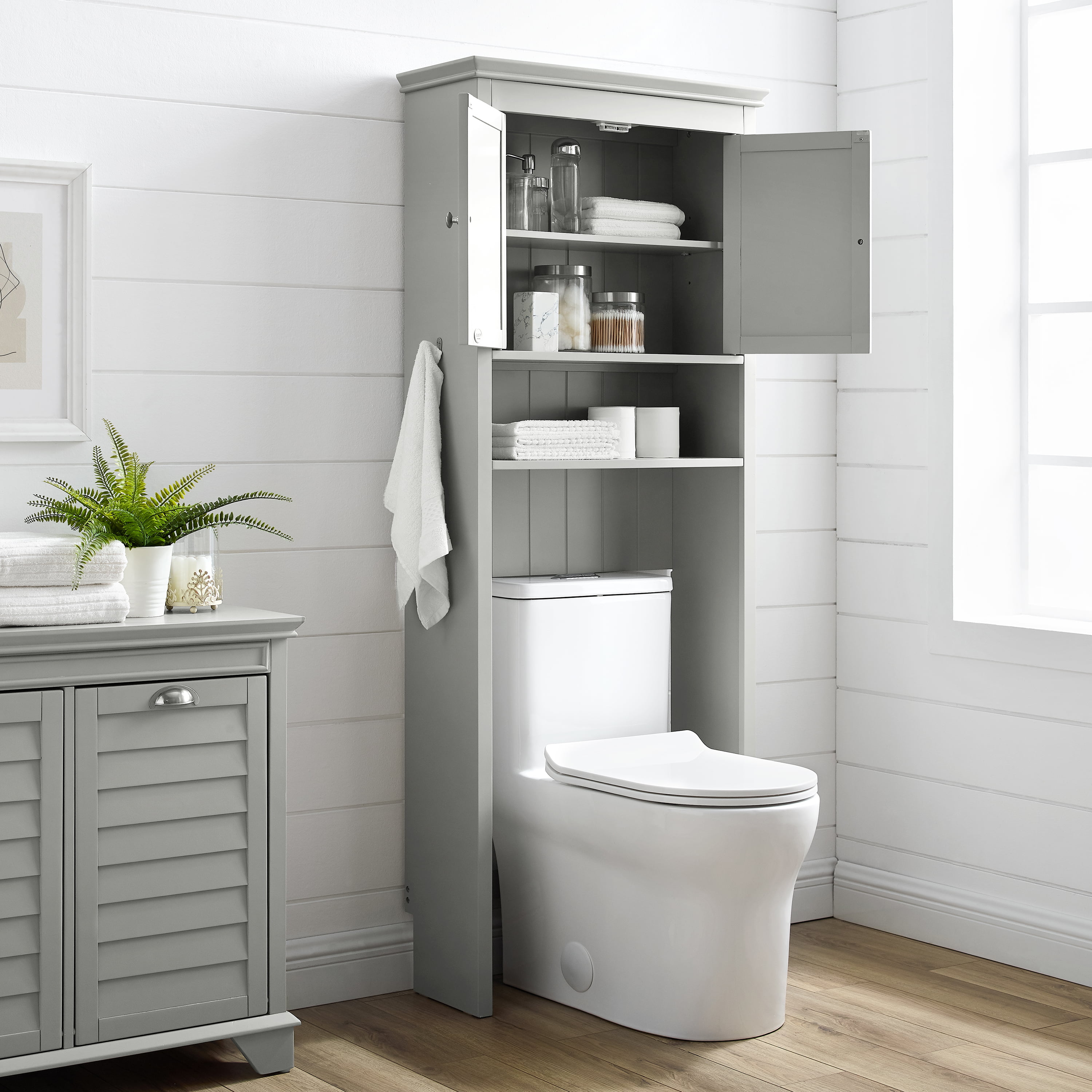 Bathroom Space Saver Multiple Colors Gray