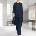 thumbnail image 2 of Ensemble de Robe 3 Pcs pour Femmes Basique en Chiffon Surdimensionné Tenue de Vacances (Marron S), 2 of 6