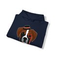 thumbnail image 4 of Hipster Boxer Dog Graphic Hoodie Sweatshirt, Sizes S-5XL, 4 of 9