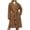 Camel, variant on Women's Elegant Double Breasted Long Felt Trench Coat with Buttons