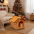 thumbnail image 4 of Indoor Dog House, Foldable Soft Kennel Bed, Warm Cat Cave with Cushion, for Small Medium Large Dogs and Cats, Removable Washable Pet Mat, Large Size, by FAJHHA, 4 of 8