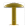 thumbnail image 2 of JONATHAN Y Suillius 11" Contemporary Bohemian Rechargeable/Cordless Iron Integrated Portable LED Mushroom Table Lamp, Yellow, JYL7114C, 2 of 7