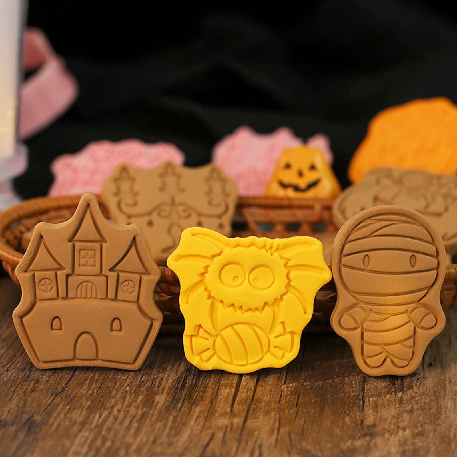 12 Emporte-pièces Métal Halloween - Formes Fantôme, Citrouille, Chauve-souris, Araignée... - Acier Inoxydable, Pour Biscuits, Pâte à Modeler - 7