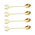 thumbnail image 4 of 4pcs cucharas de espresso dorados Mango largo cucharas de acero inoxidable, 4 of 6