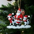 thumbnail image 5 of SMKE Vintage Handcrafted Christmas Ornaments,Creative Decorative,Animal Collection For Tree Decor,Wood Hanging Pendant,Xmas Gift,Modern Wall Decor For Home,Car,Living Room,Bedroom 2.75" Cow, 5 of 7