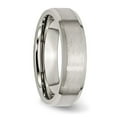 thumbnail image 4 of Chisel Titanium Brushed and Polished 6mm Beveled Edge Band, 4 of 7