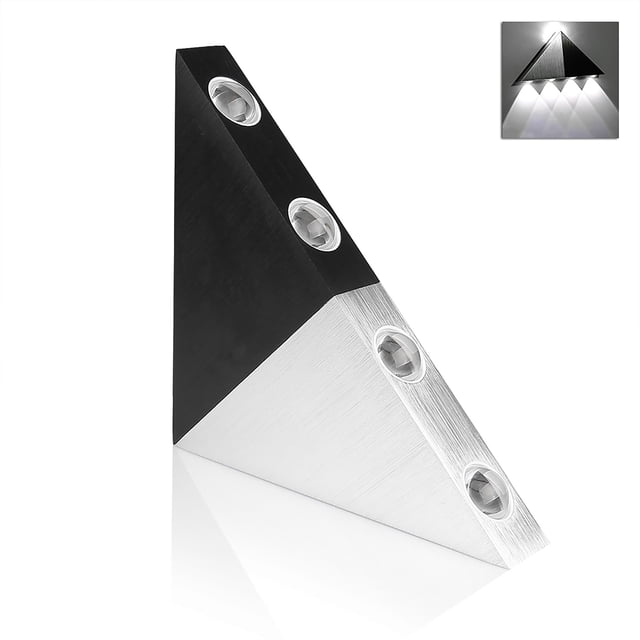 Lámpara De Pared Led Con Forma De Triángulo De 5 Led Luz De Noche De Pared Para El Hogar Para Escaparate De La Sala De Estar Methold HA024519-03