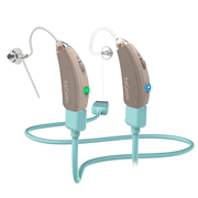 EasyCharge-Pro Programmable Rechargeable Hearing Amplifier Aid | FDA BTE hearing aid assist personal amplifier PSP with miracle sound - Pair - Beige EarCentric