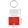thumbnail image 3 of Uxcell 28x22mm Plastic Key Tags with Split Keyring Red 15 Count, 3 of 4