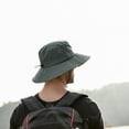 thumbnail image 4 of Summer Outdoor Sun Hat Protection Bucket Boonie Cap Solid Adjustable Fishing Hat, 4 of 4