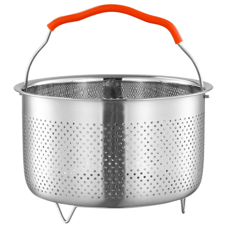 Round Steaming Basket Multi-function Steaming Basket Steamer Basket for  Cooker Pot(3.5L)
