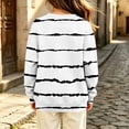 thumbnail image 5 of Girls Striped Print Sweatshirt Loose Fit Crew Neck Long Sleeve Pullover Tops Kids Casual Versatile Sweatshirts Back To School Clothes 4-14Years, 5 of 6