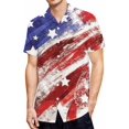 thumbnail image 4 of Men''s Hawaiian Outfits Button Down Short Sleeve Matching Set Casual Beach Party Shirt and Shorts, 4 of 8