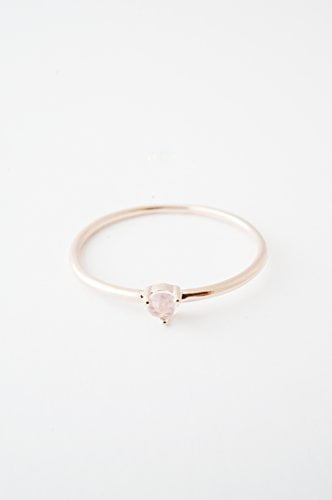 Delicate Jewelry or Silver Minimalist Rose Gold HONEYCAT Purple Amethyst Crystal Point Ring in Gold