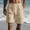 Khaki, variant on Mens Linen Shorts Casual Elastic Waist Drawstring Summer Beach Shorts Pockets Classic Fit Shorts