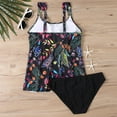 thumbnail image 4 of Flowy Ruffle Tankini Swimsuits for Women Plus Size Summer 2 Piece High Waist Bathing Suits Old Womens Modest Swimwear Multicolor, M, 4 of 6