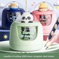 thumbnail image 2 of Electric Pencil Sharpener for Kids Heavy Duty Helical Blade Sharpeners Two Power Modes Detachable Silicone Case (Panda)_Quality Gifts Great Gift, 2 of 5