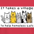 thumbnail image 3 of CafePress - Takes A Village, Feral Cats T Shirt - Women's Traditional Fit Dark T-Shirt, 3 of 4
