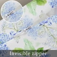 thumbnail image 5 of Summer Hydrangeas Throw Pillow Covers, Soft Pillowcases with Invisible Zipper, White Blue Flowers Pastoral Leaves Decorative Square Pillow Cushion Covers for Living Room Couch Sofa Bed 20x20 Inches, 5 of 8