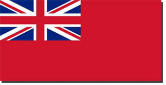 Merchant Navy Red Ensign Table Flag With Wooden Base 